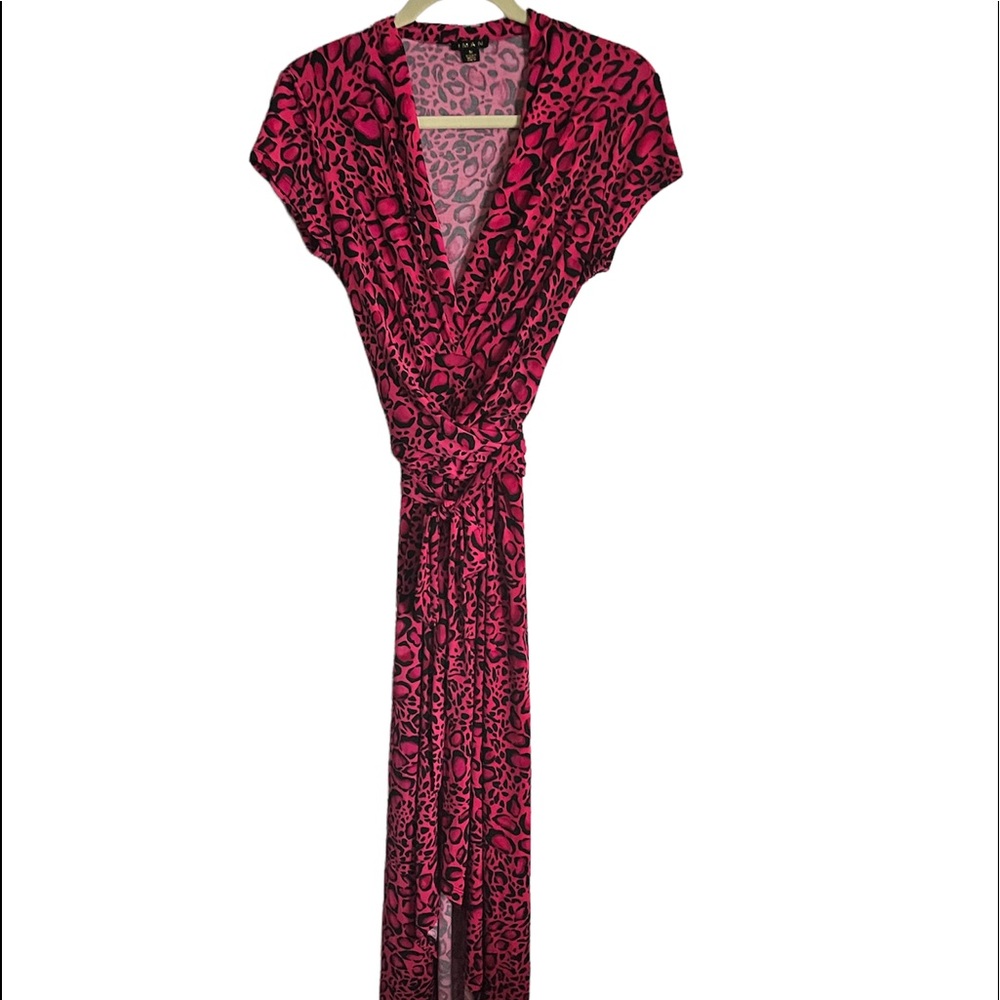 💞 HSN Iman size medium high low printed dress